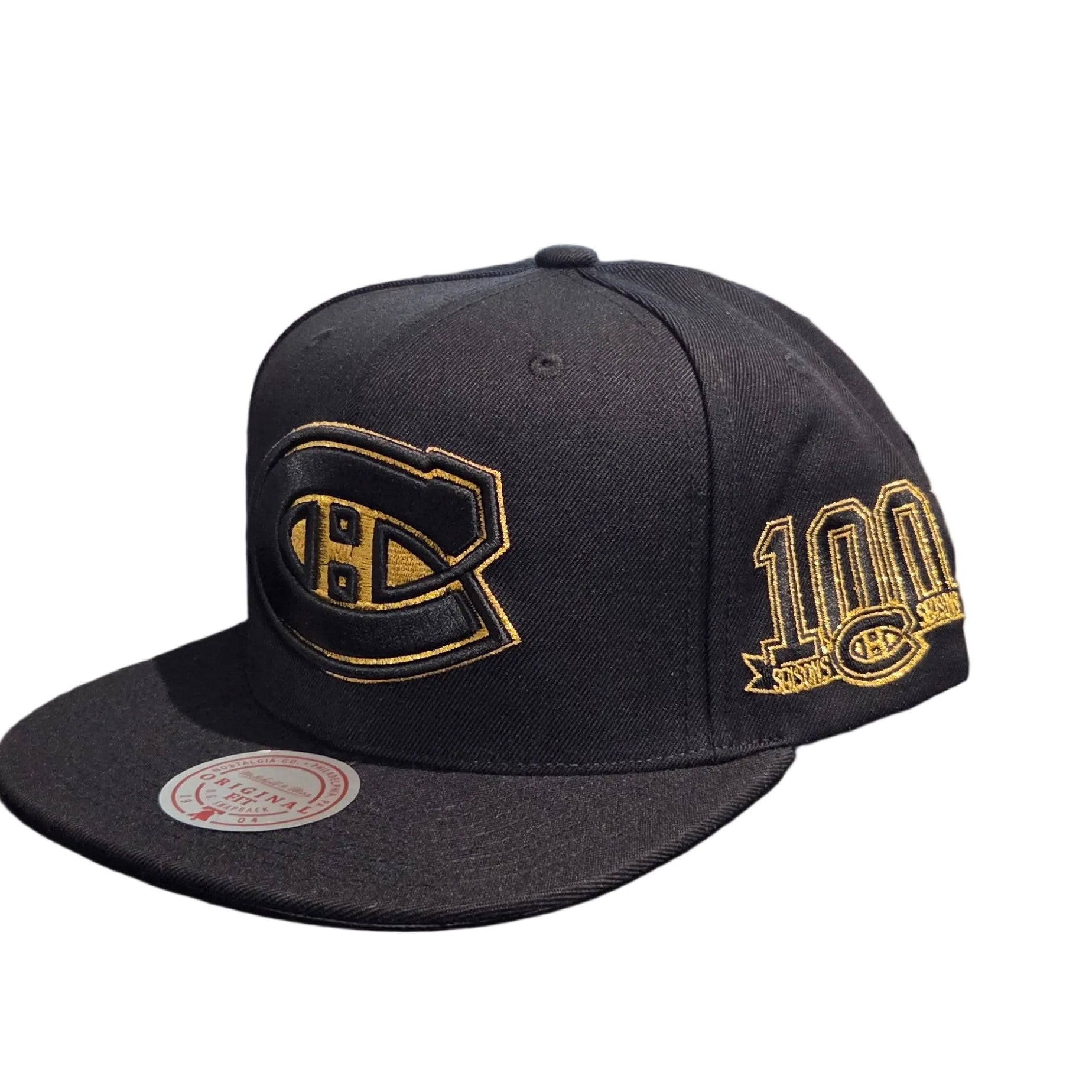 Montreal Canadiens NHL Mitchell & Ness Men's Black/Gold Fashion Basics Snapback