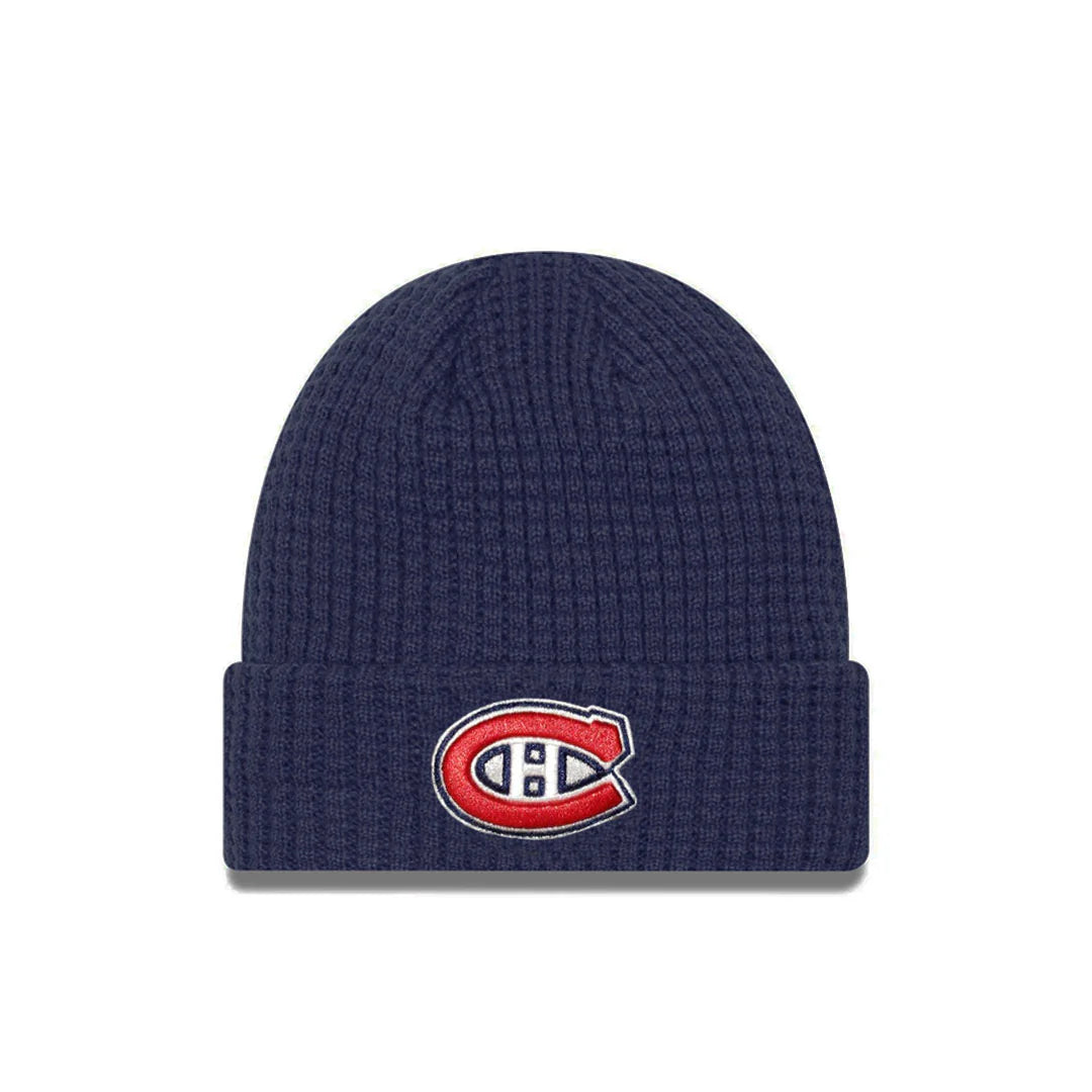 Montreal Canadiens NHL New Era Men's Navy Waffle Beanie Knit Hat
