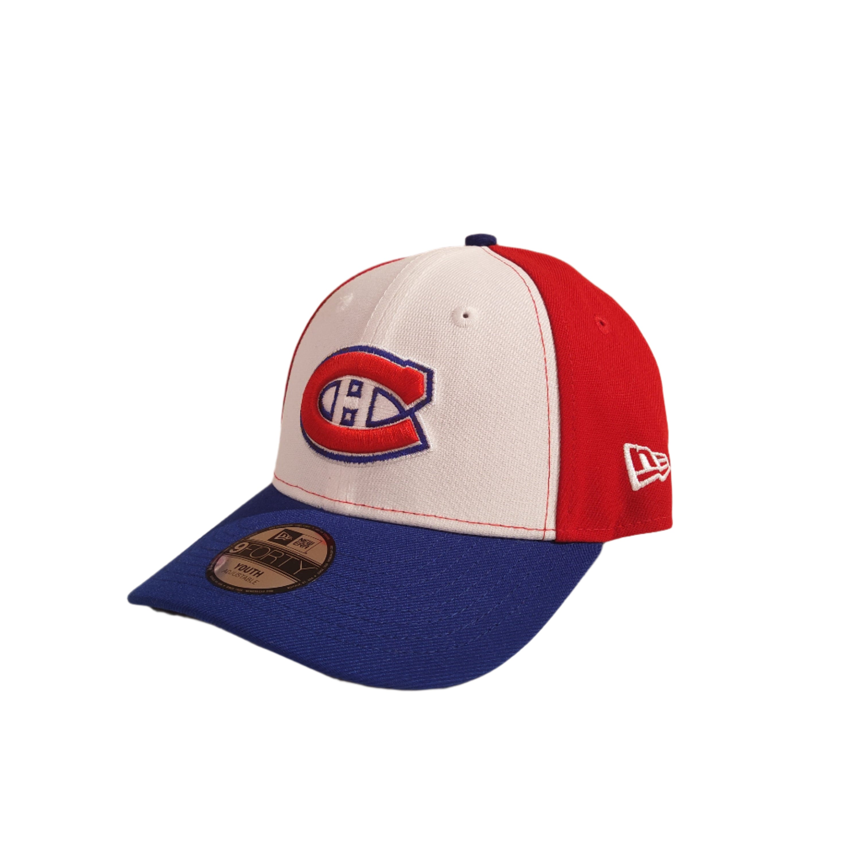 Casquette ajustable tricolore 9Forty New Era pour jeunes Canadiens de Montréal NHL