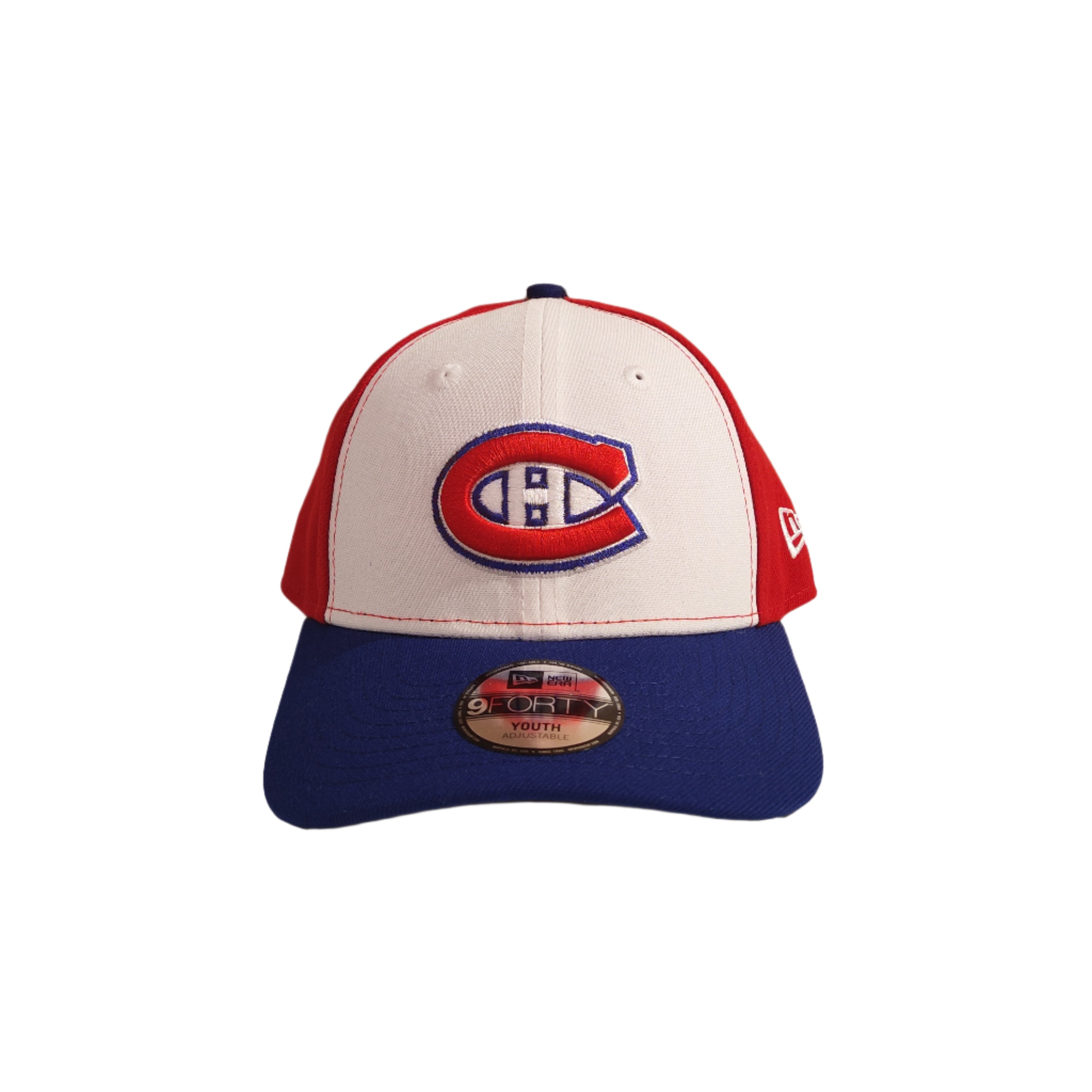 Casquette ajustable tricolore 9Forty New Era pour jeunes Canadiens de Montréal NHL