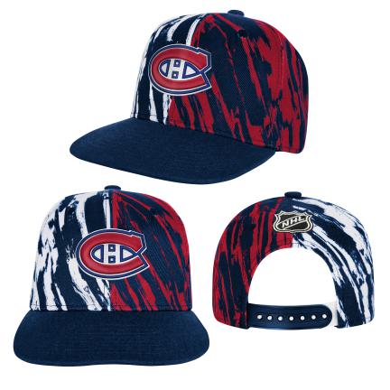 Casquette à visière plate Snapback Propel bleu marine pour jeunes de la LNH des Canadiens de Montréal Outerstuff