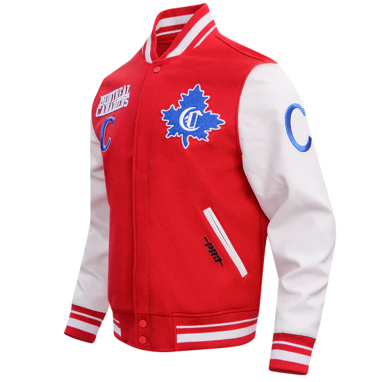 Montreal Canadiens NHL Pro Standard Men's Red/White Retro Classic Rib Wool Varsity Jacket