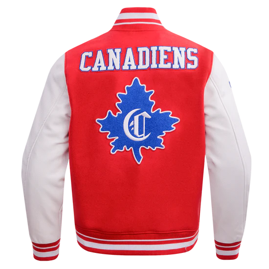 Montreal Canadiens NHL Pro Standard Men's Red/White Retro Classic Rib Wool Varsity Jacket