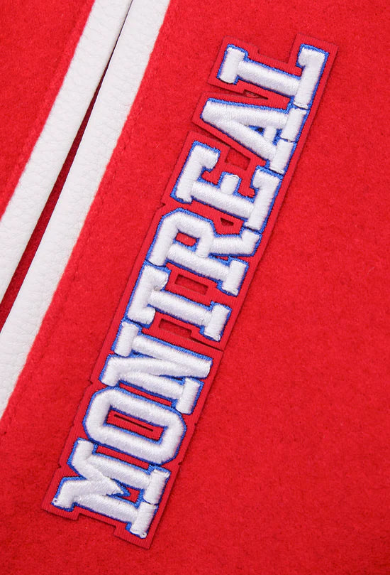 Montreal Canadiens NHL Pro Standard Men's Red/White Retro Classic Rib Wool Varsity Jacket