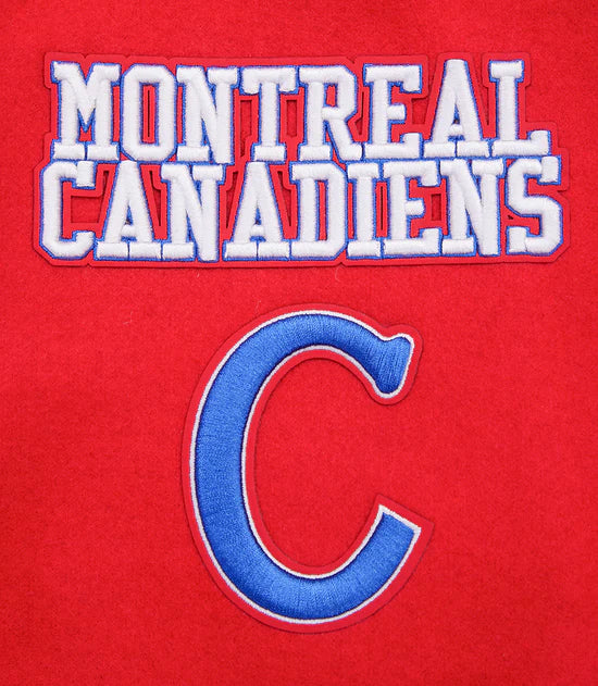Montreal Canadiens NHL Pro Standard Men's Red/White Retro Classic Rib Wool Varsity Jacket