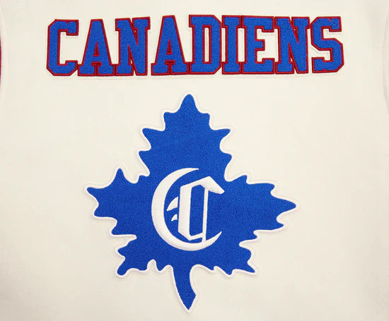 Montreal Canadiens NHL Pro Standard Men's White/Red Retro Classic Rib Wool Varsity Jacket