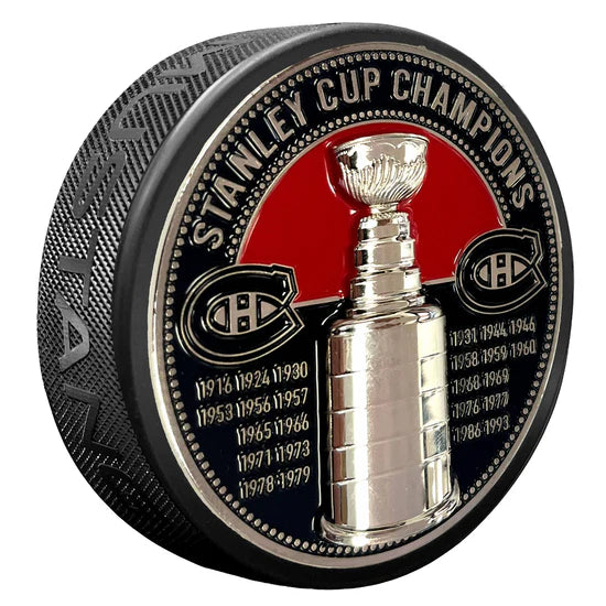 Montreal Canadiens NHL Ultra 3D Stanley Cup Medallion Hockey Puck