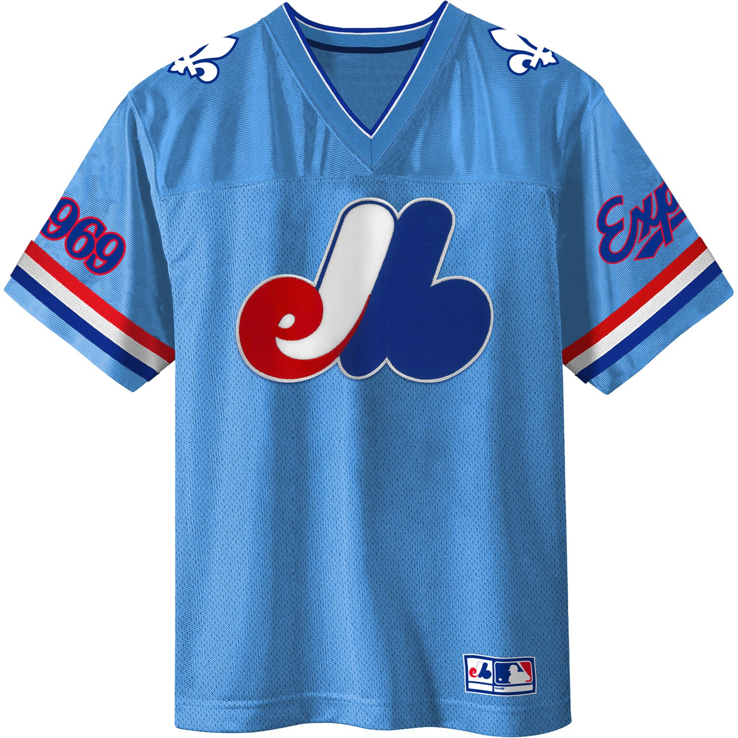 Maillot de football bleu clair Cooperstown Crested pour homme des Expos de Montréal (MLB Bulletin)