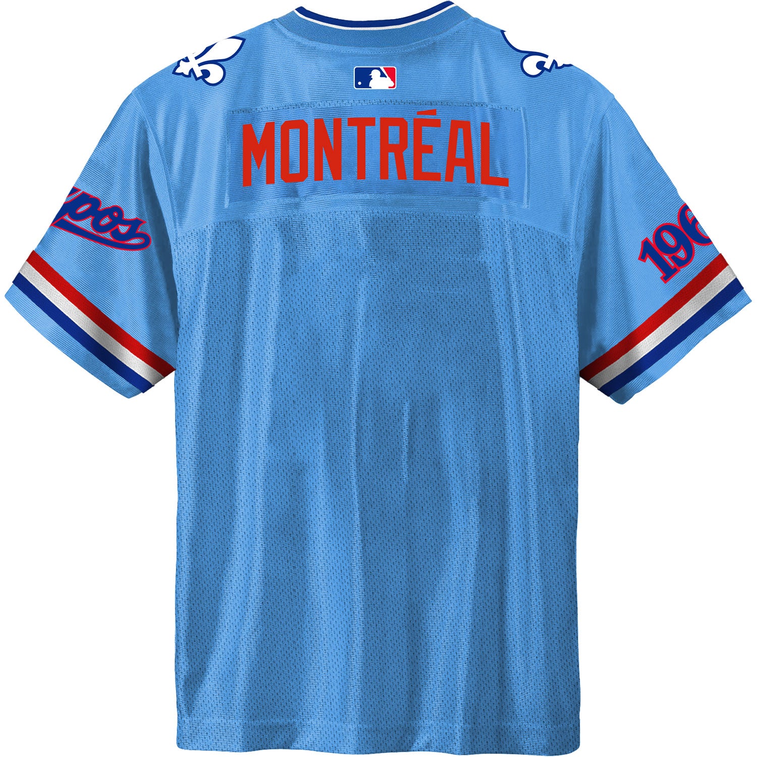 Montreal Expos MLB Bulletin Men's Light Blue Cooperstown Crested Football Jersey