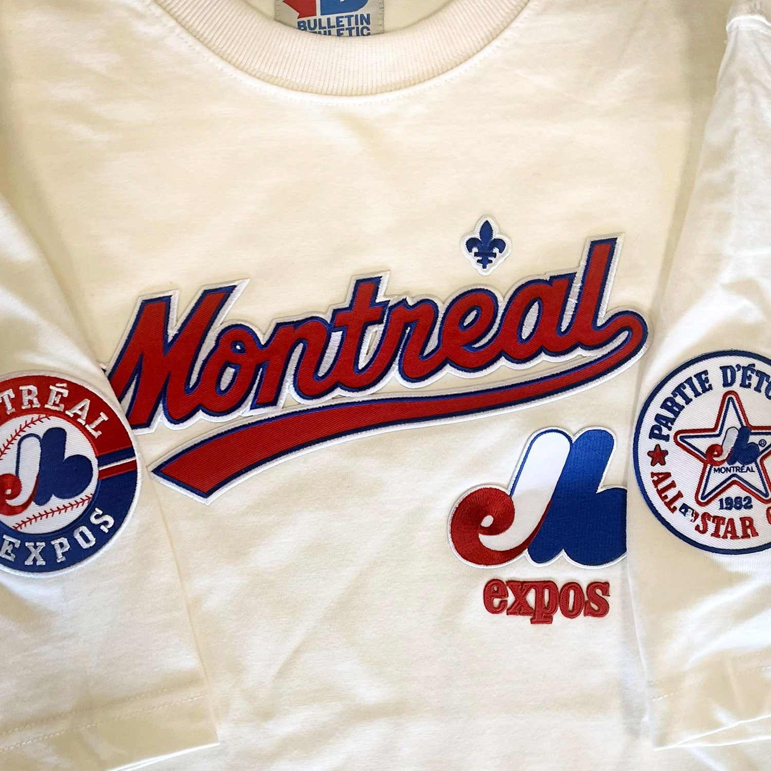 Montreal Expos MLB Bulletin Men's Natural Cooperstown Retro Roots Heavyweight Oversized T-Shirt