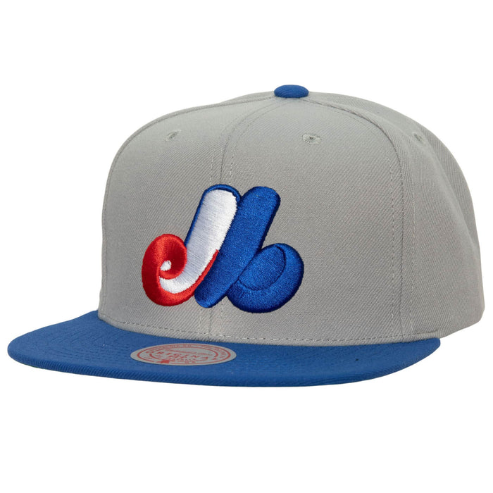 Montreal Expos MLB Mitchell & Ness Men's Grey Cooperstown Snapback