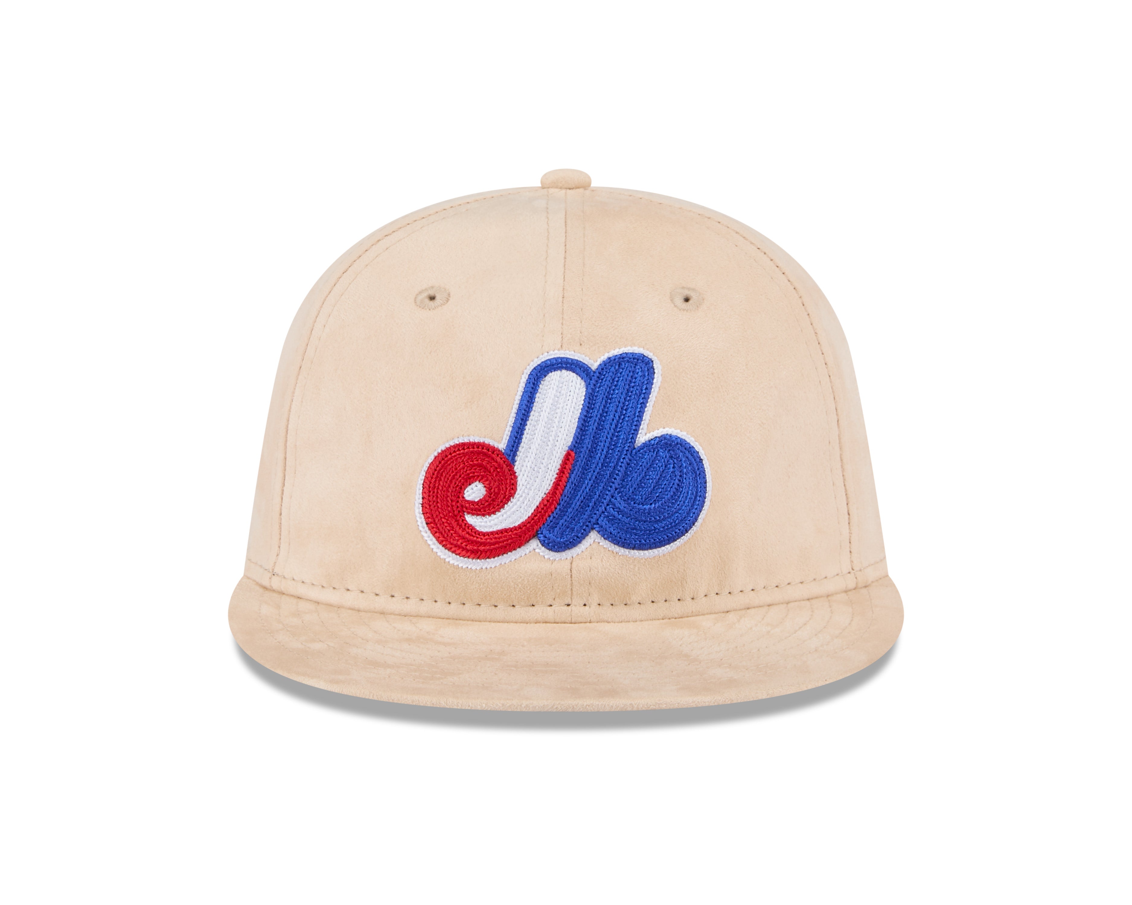 Casquette snapback 9Fifty Retro Crown Cooperstown en daim beige pour homme des Expos de Montréal MLB New Era
