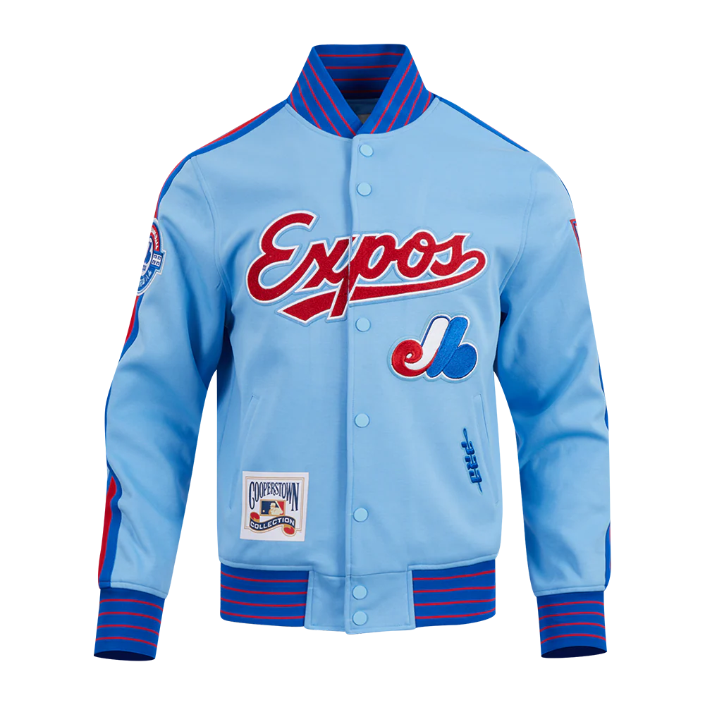 Montreal Expos MLB Pro Standard Men's Light Blue Cooperstown Game Day Double Knit Jacket