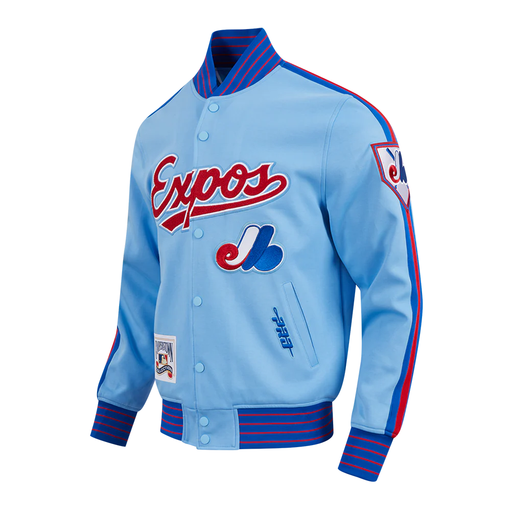 Montreal Expos MLB Pro Standard Men's Light Blue Cooperstown Game Day Double Knit Jacket