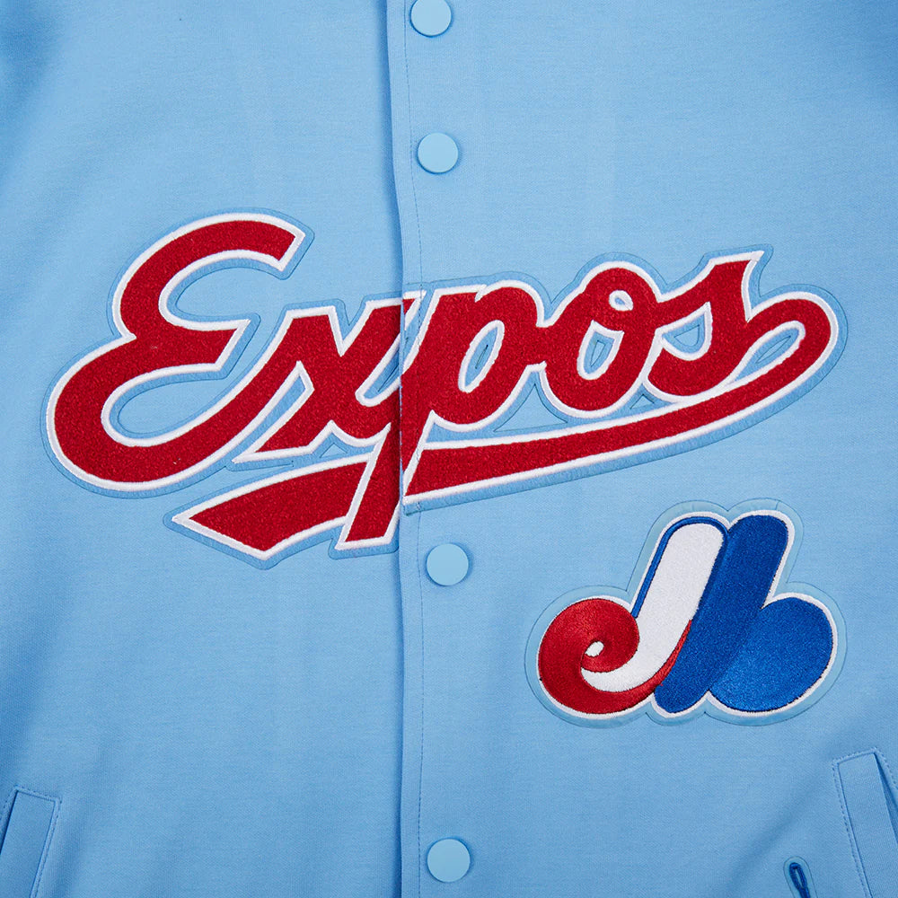 Montreal Expos MLB Pro Standard Men's Light Blue Cooperstown Game Day Double Knit Jacket