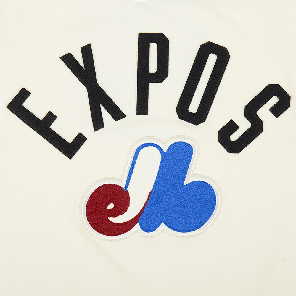 Montreal Expos MLB Pro Standard Men's Offwhite Modern Originals Cooperstown Ringer T-Shirt