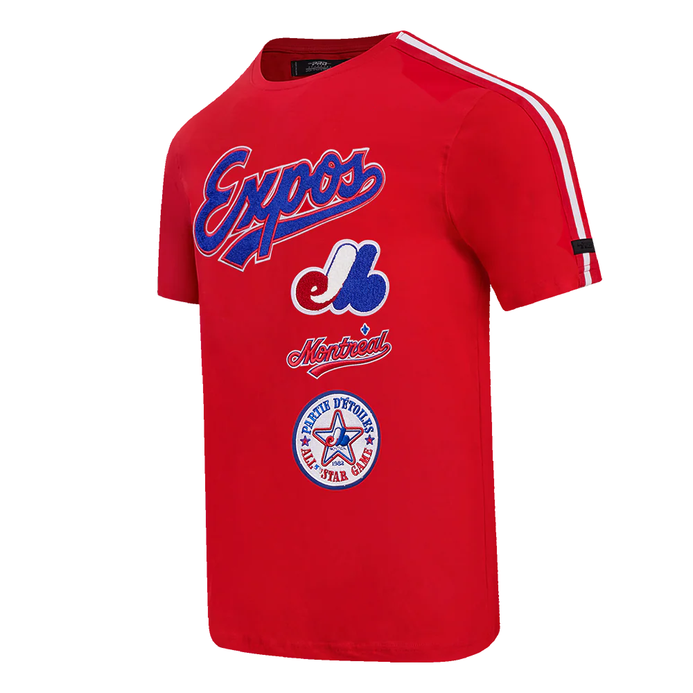 Montreal Expos MLB Pro Standard Men's Red Cooperstown Retro Classic Striped Top T-shirt