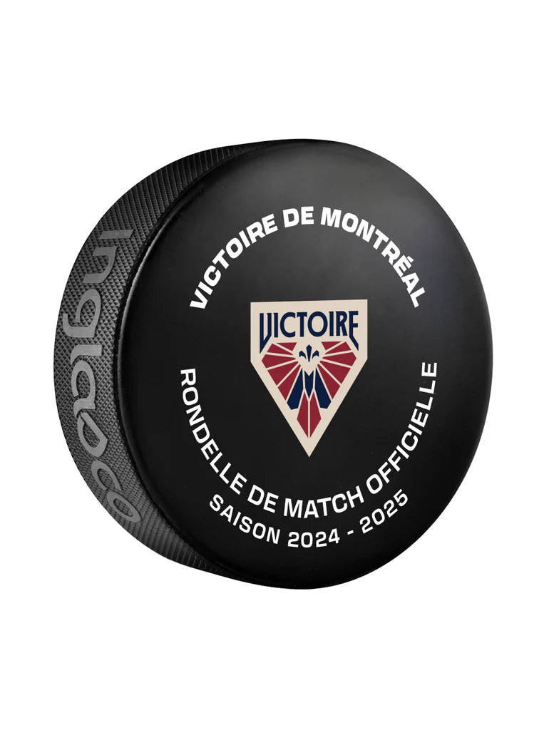 Montreal Victoire PWHL Inglasco 24-2025 Officially Licensed Game Hockey Puck