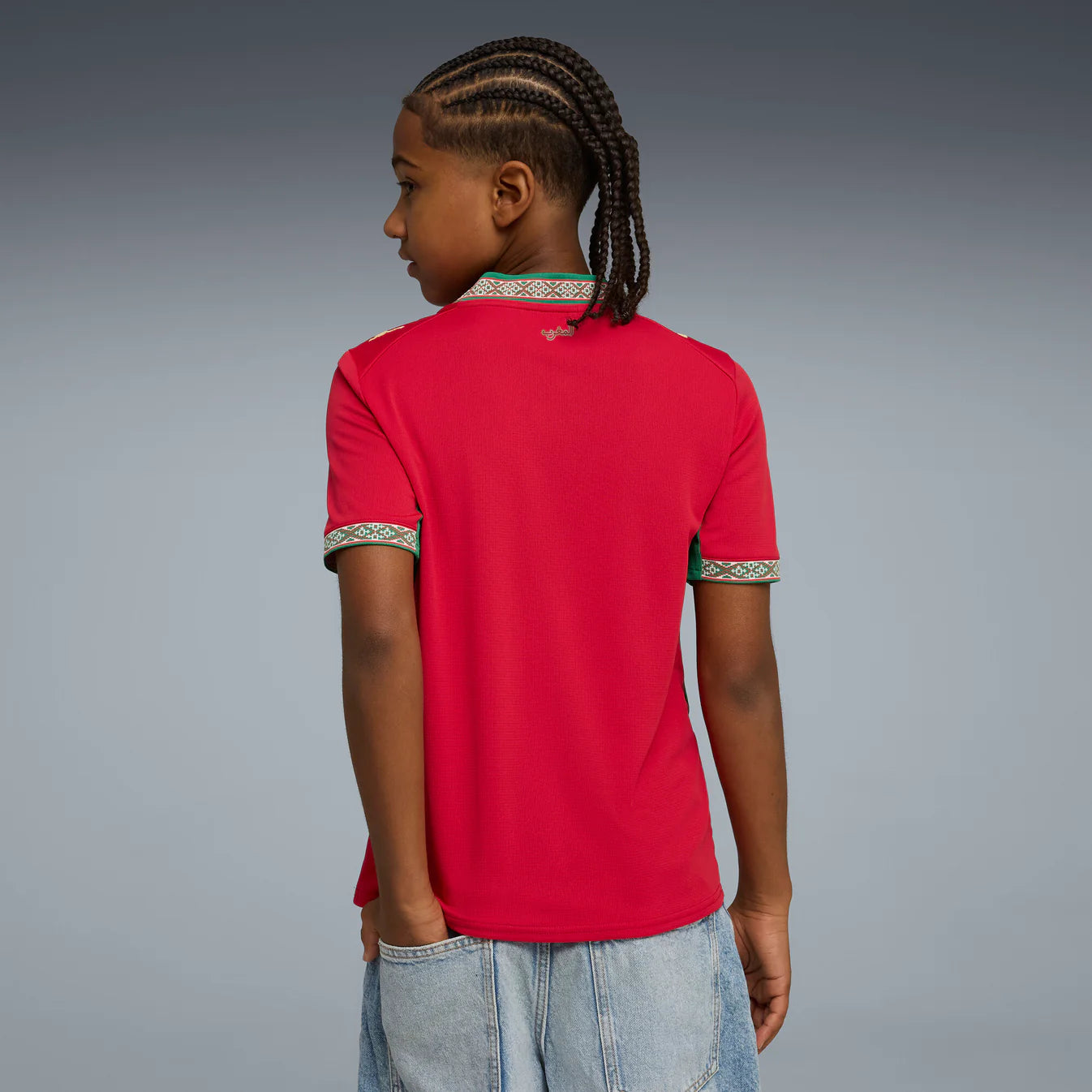 Morocco National Team FIFA Puma Youth Red 2026 Home Replica Jersey