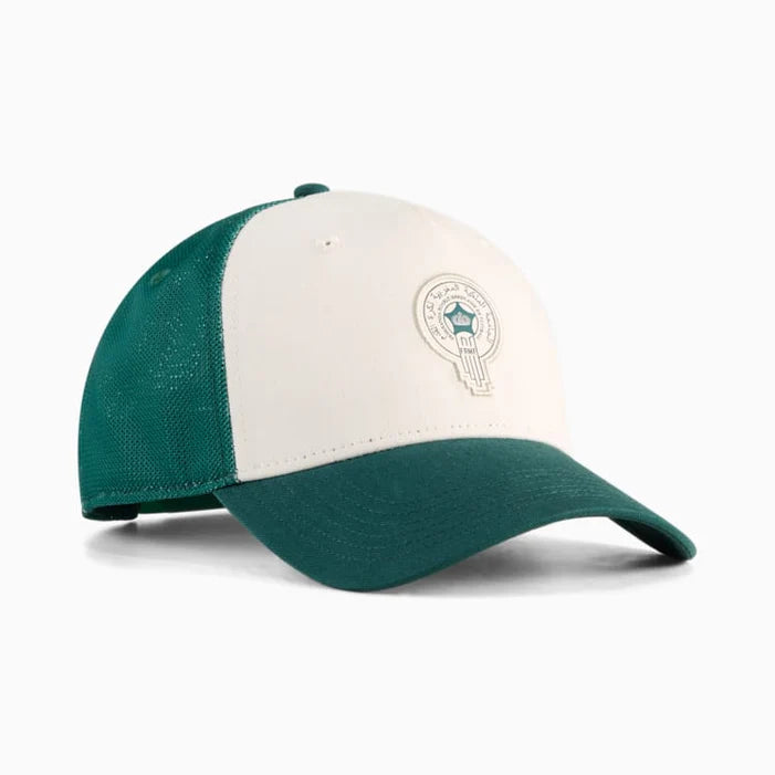 Morocco National Team FIFA Puma Men's Off-White/Green Trucker Snapback Hat
