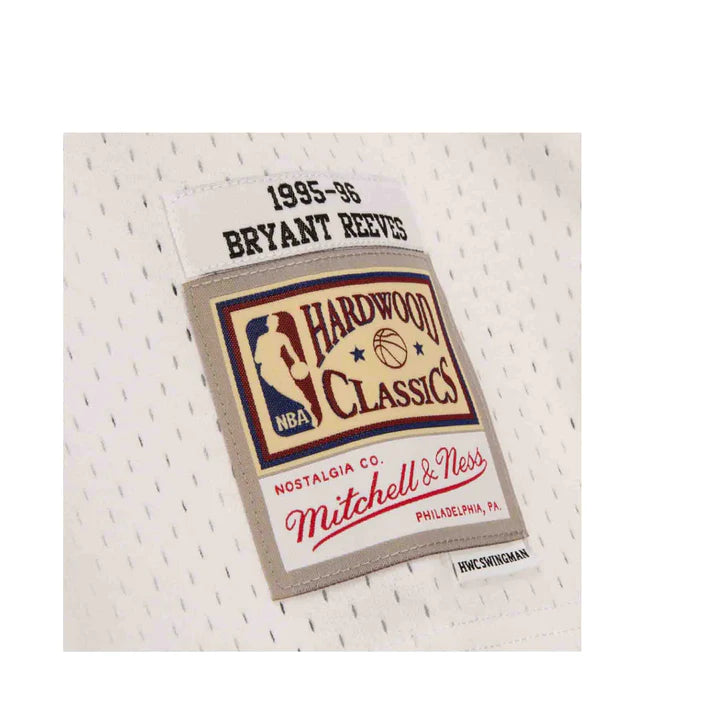 Bryant Reeves Vancouver Grizzlies NBA Mitchell & Ness Men's White 1995-96 Hardwood Classics Swingman Jersey
