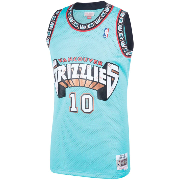 Mike Bibby Vancouver Grizzlies NBA Mitchell & Ness Men's Teal 1998-99 Hardwood Classics Swingman Jersey
