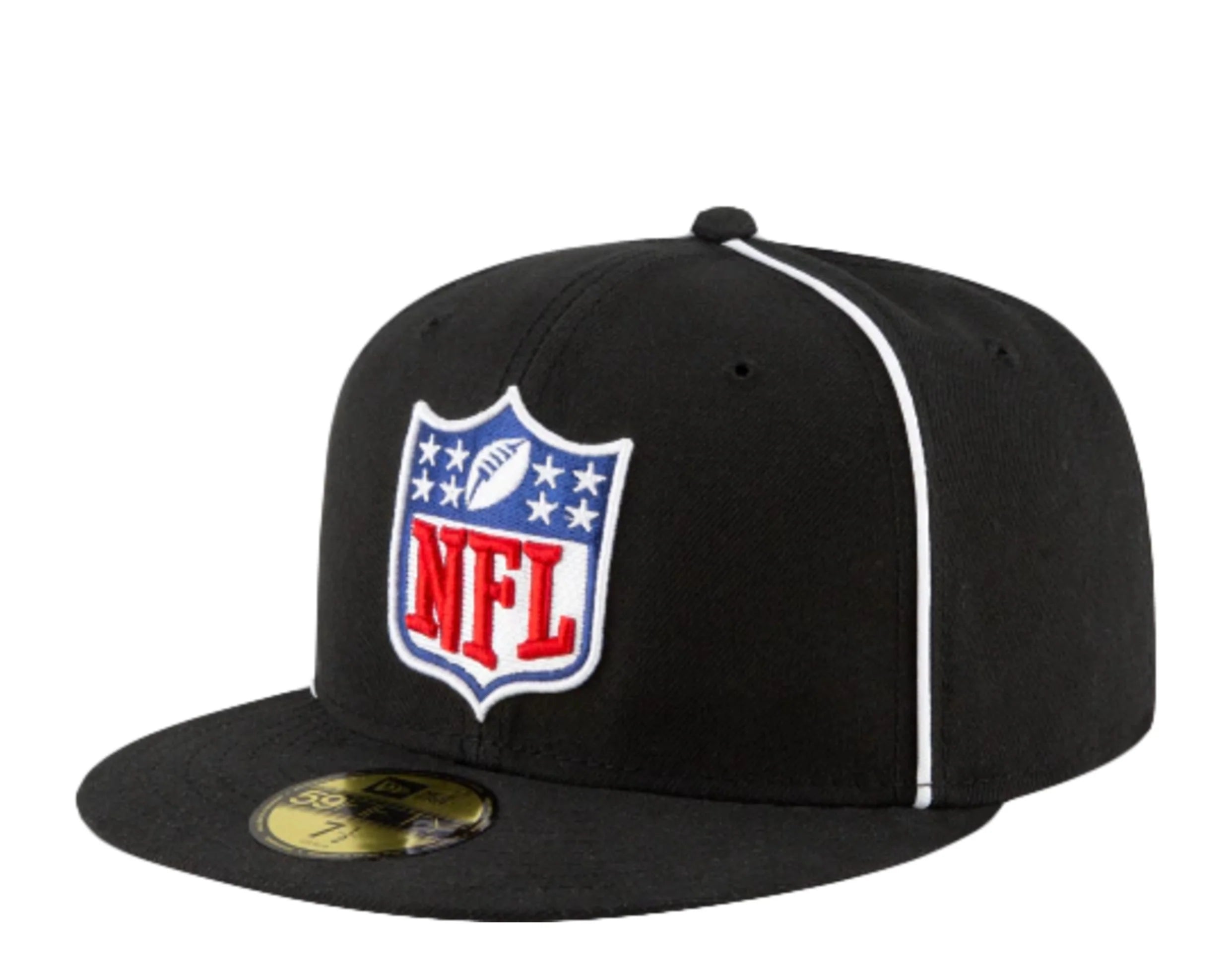 NFL Shield Logo New Era Men's Black 59Fifty On Field Officials Fitted Hat