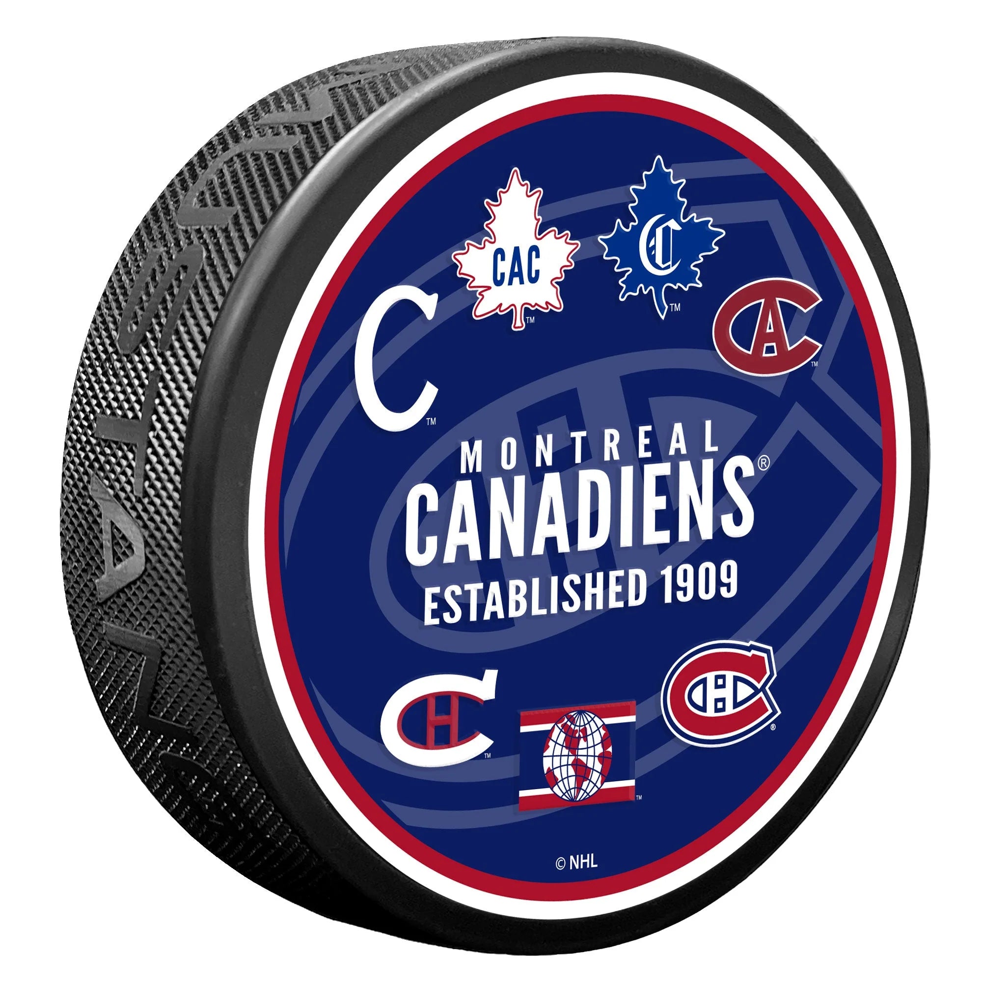 Rondelle de hockey texturée NHL Heritage des Canadiens de Montréal