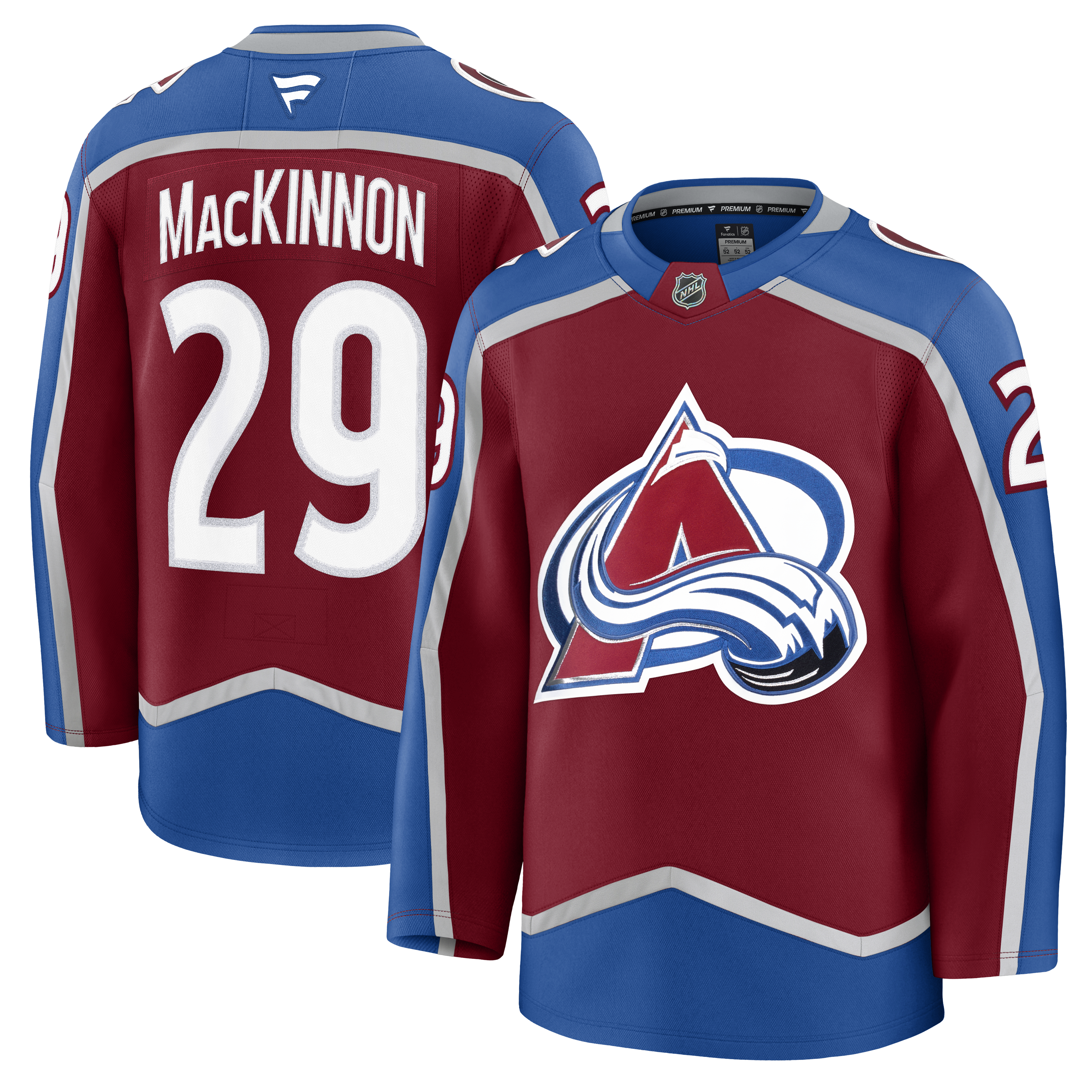 Nathan MacKinnon Colorado Avalanche NHL Fanatics Branded Men's Burgundy Premium Jersey