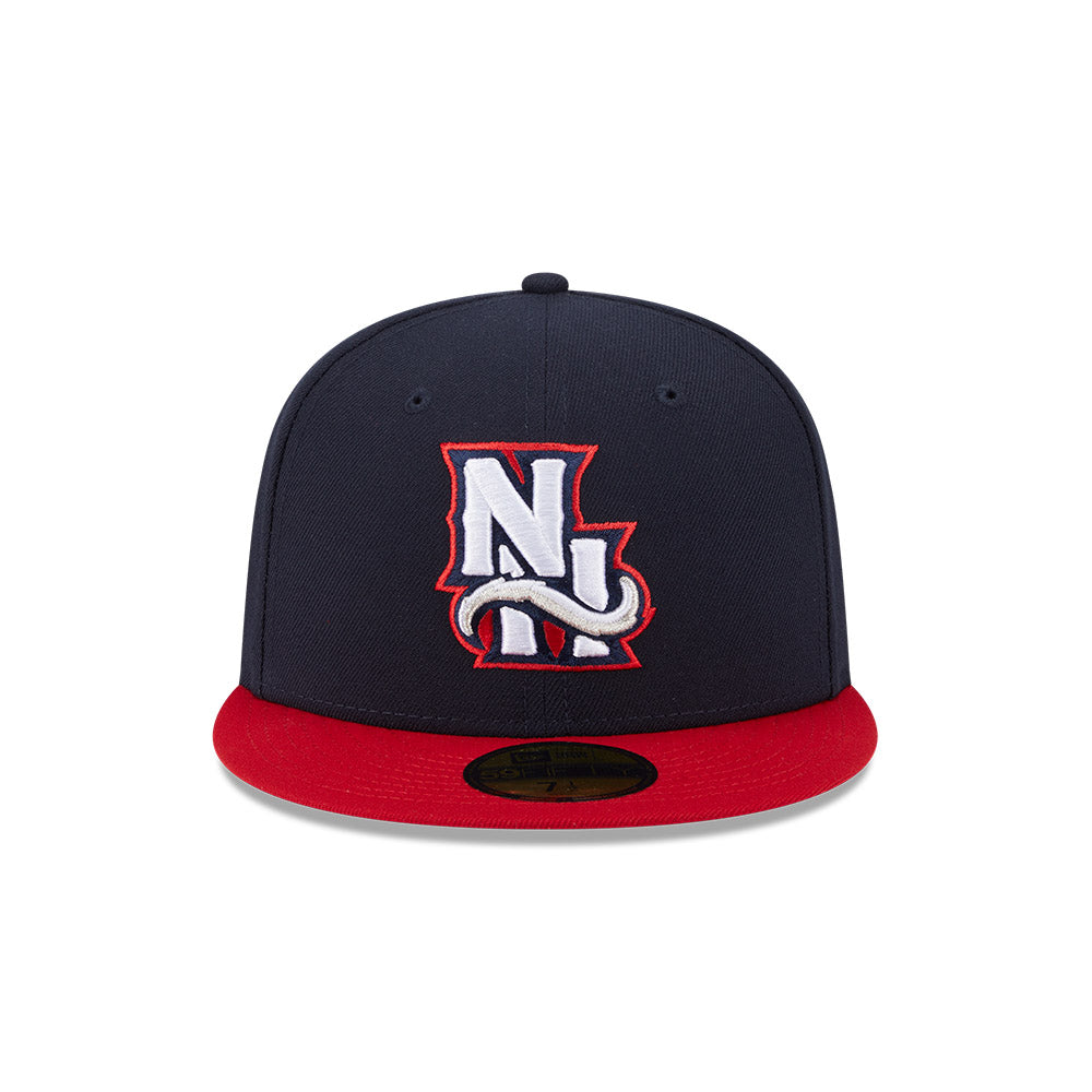New Hampshire Fisher Cats MiLB New Era Men's Navy/Red 59Fifty Authentic Collection Fitted Hat