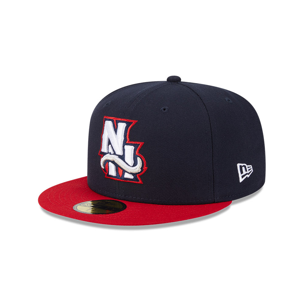 New Hampshire Fisher Cats MiLB New Era Men's Navy/Red 59Fifty Authentic Collection Fitted Hat