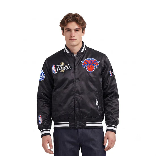 New York Knicks NBA Pro Standard Men's Black 2026 Championship Satin Jacket