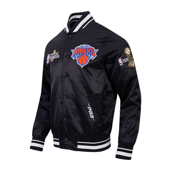 New York Knicks NBA Pro Standard Men's Black 2026 Championship Satin Jacket