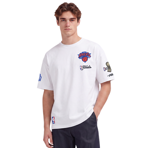 New York Knicks NBA Pro Standard Men's White 2026 Championship Drop Shoulder T-Shirt