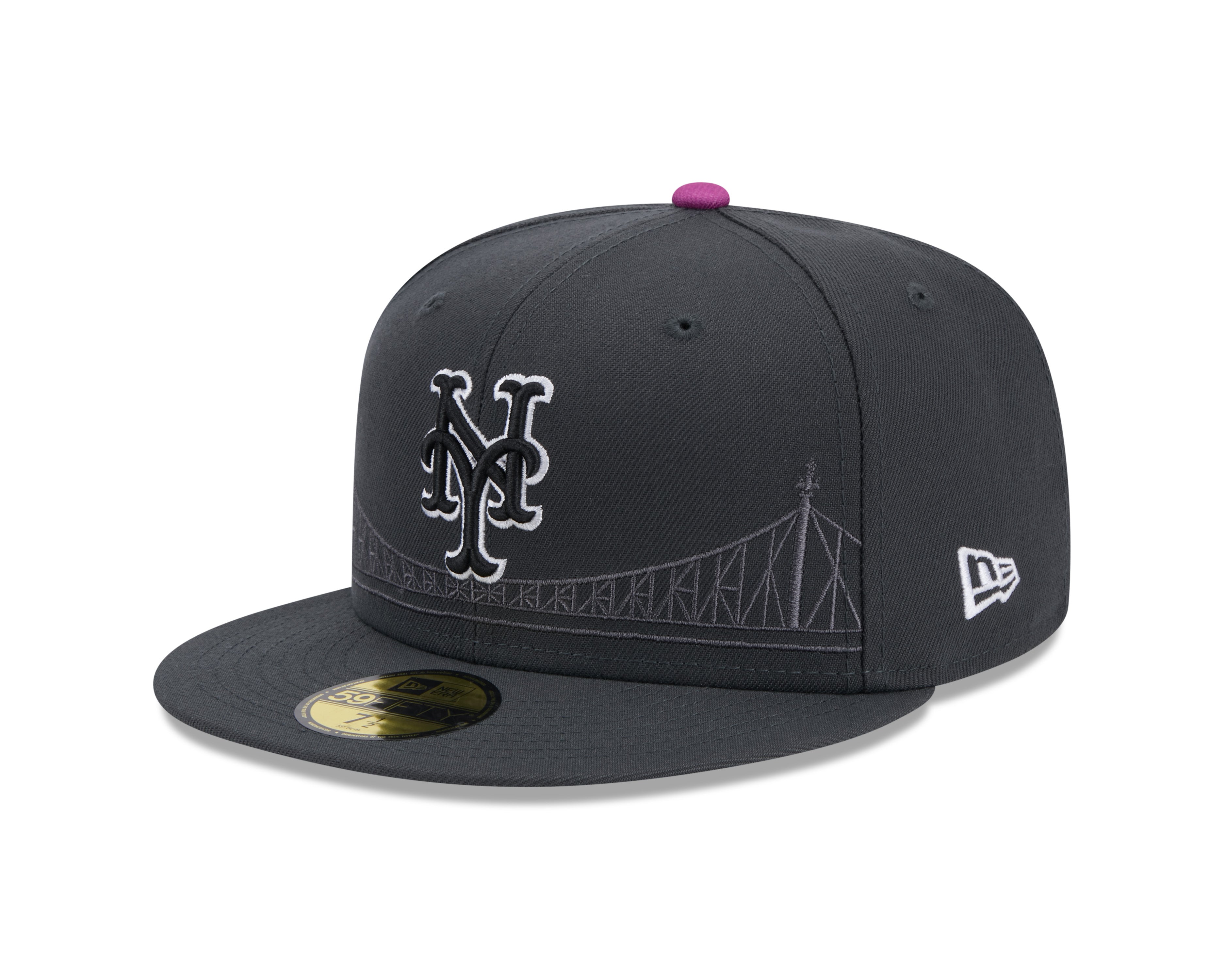 Casquette ajustée New Era 59Fifty 2024 City Connect pour homme, couleur graphite, des Mets de New York, MLB