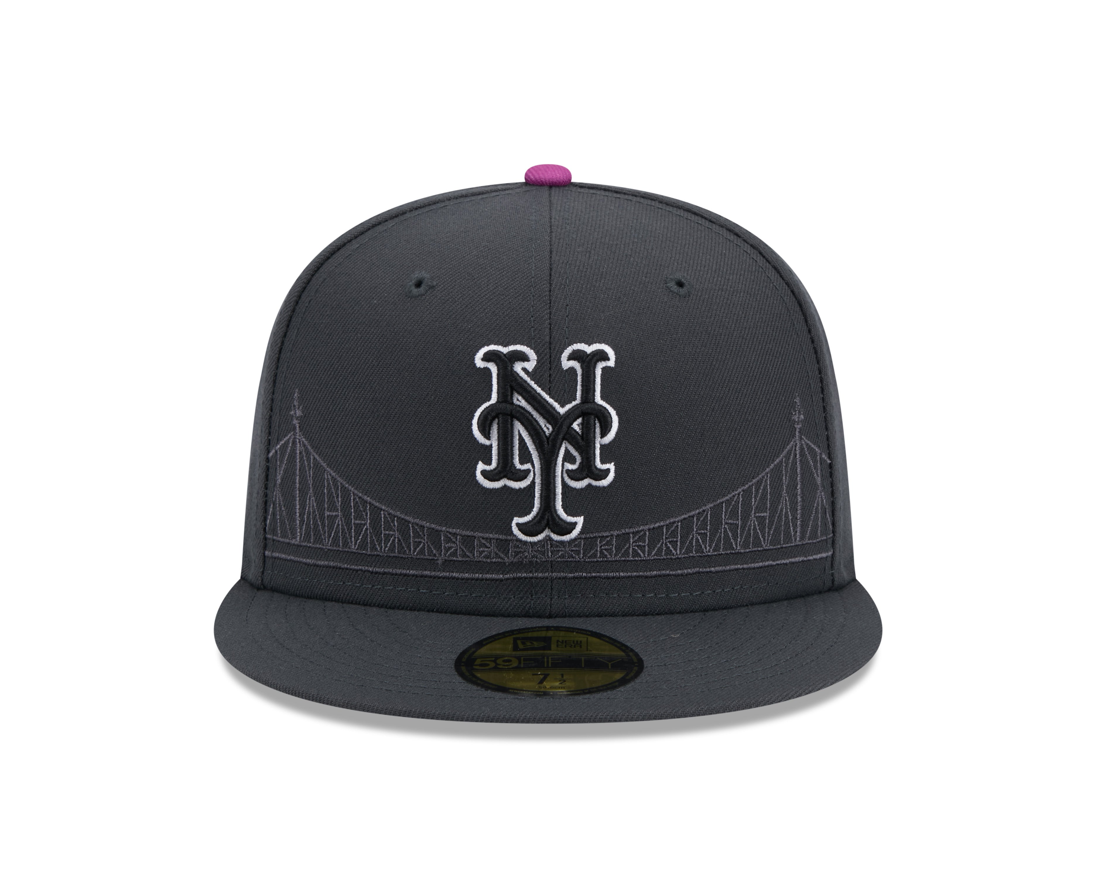 Casquette ajustée New Era 59Fifty 2024 City Connect pour homme, couleur graphite, des Mets de New York, MLB