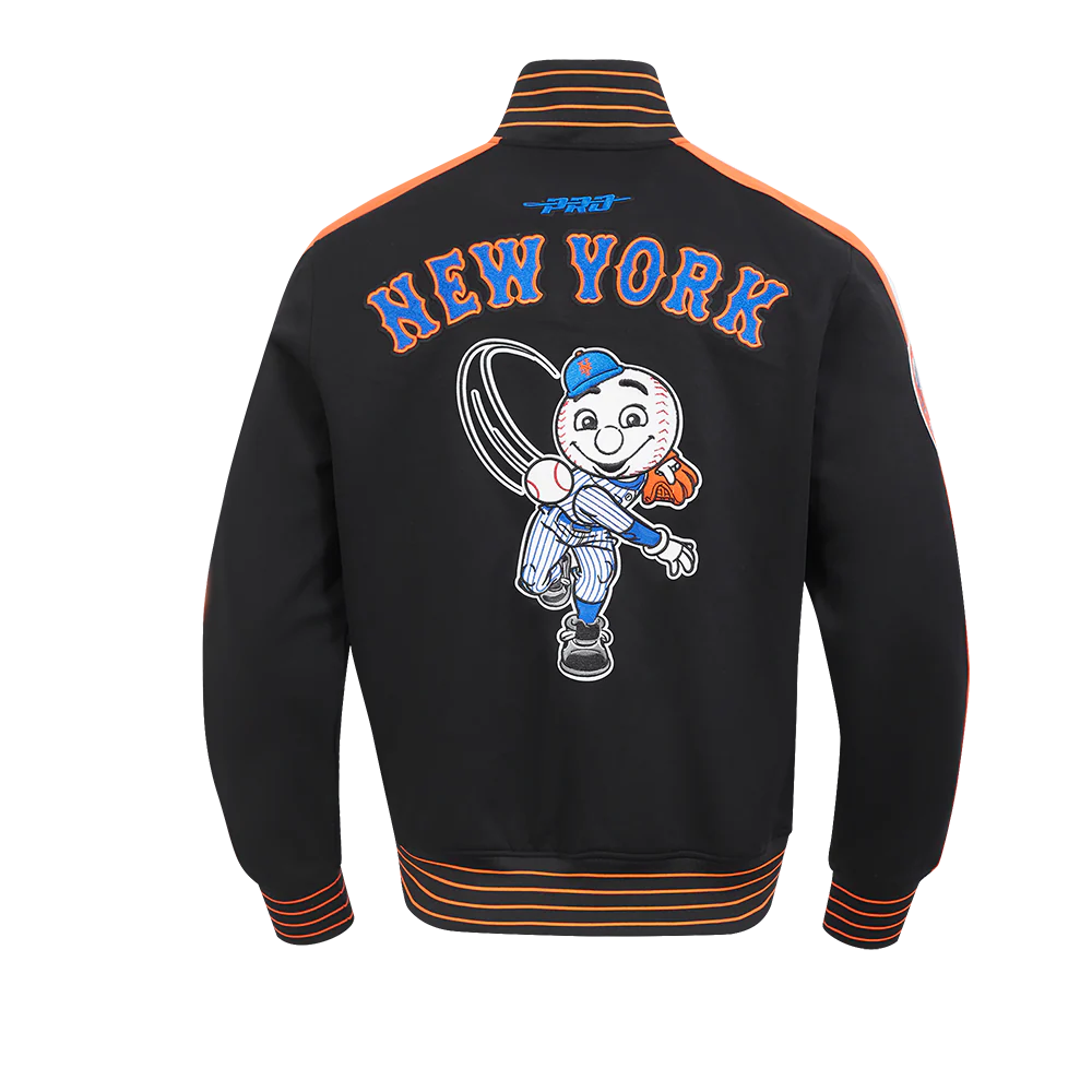 New York Mets MLB Pro Standard Men's Black Cooperstown Game Day Double Knit Jacket
