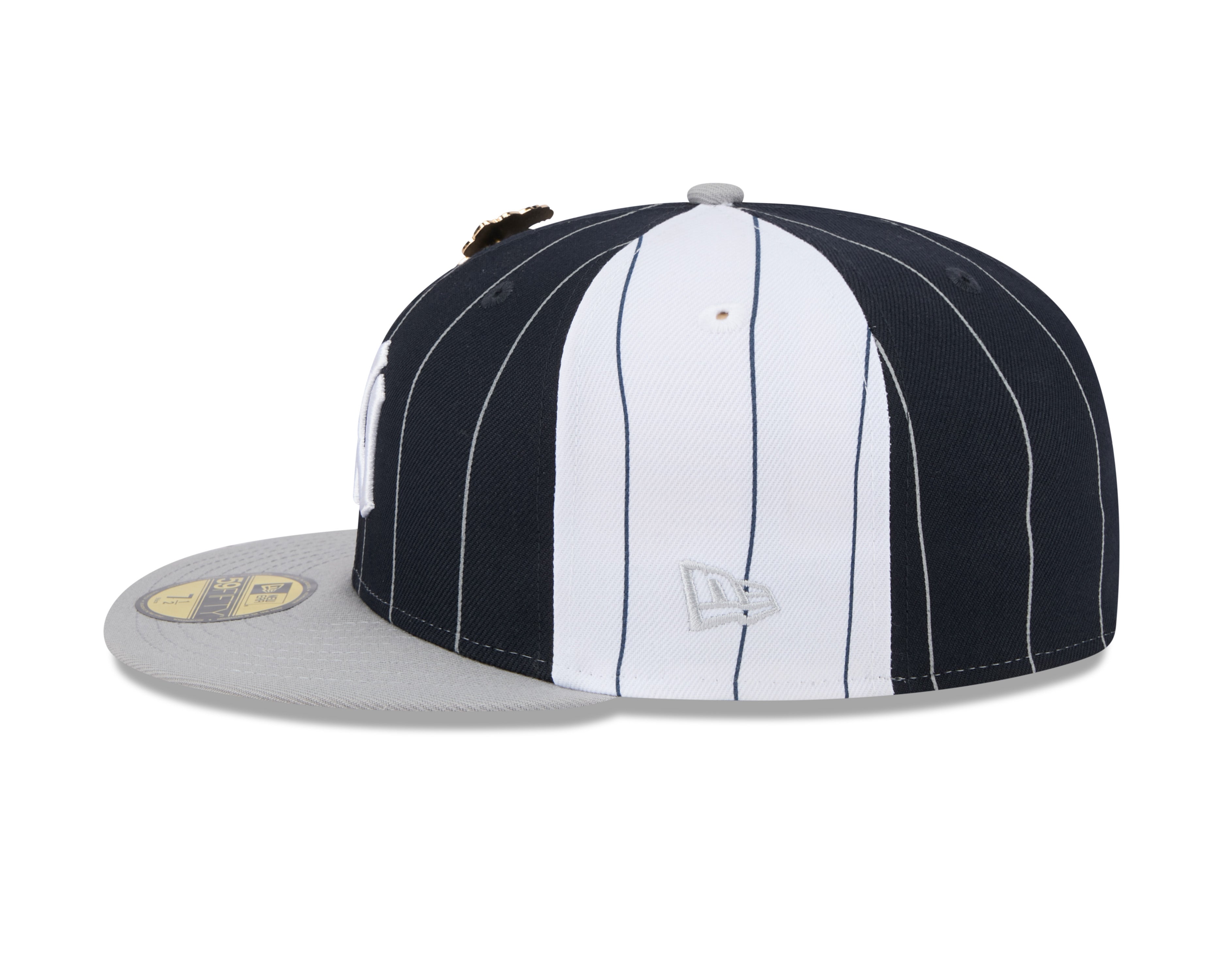 New York Yankees MLB New Era Men's Navy 59Fifty Two Tone Pinstripe Fitted Hat