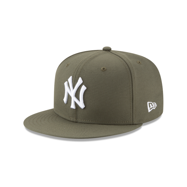 New York Yankees MLB New Era Casquette ajustée olive 59Fifty Basic pour hommes