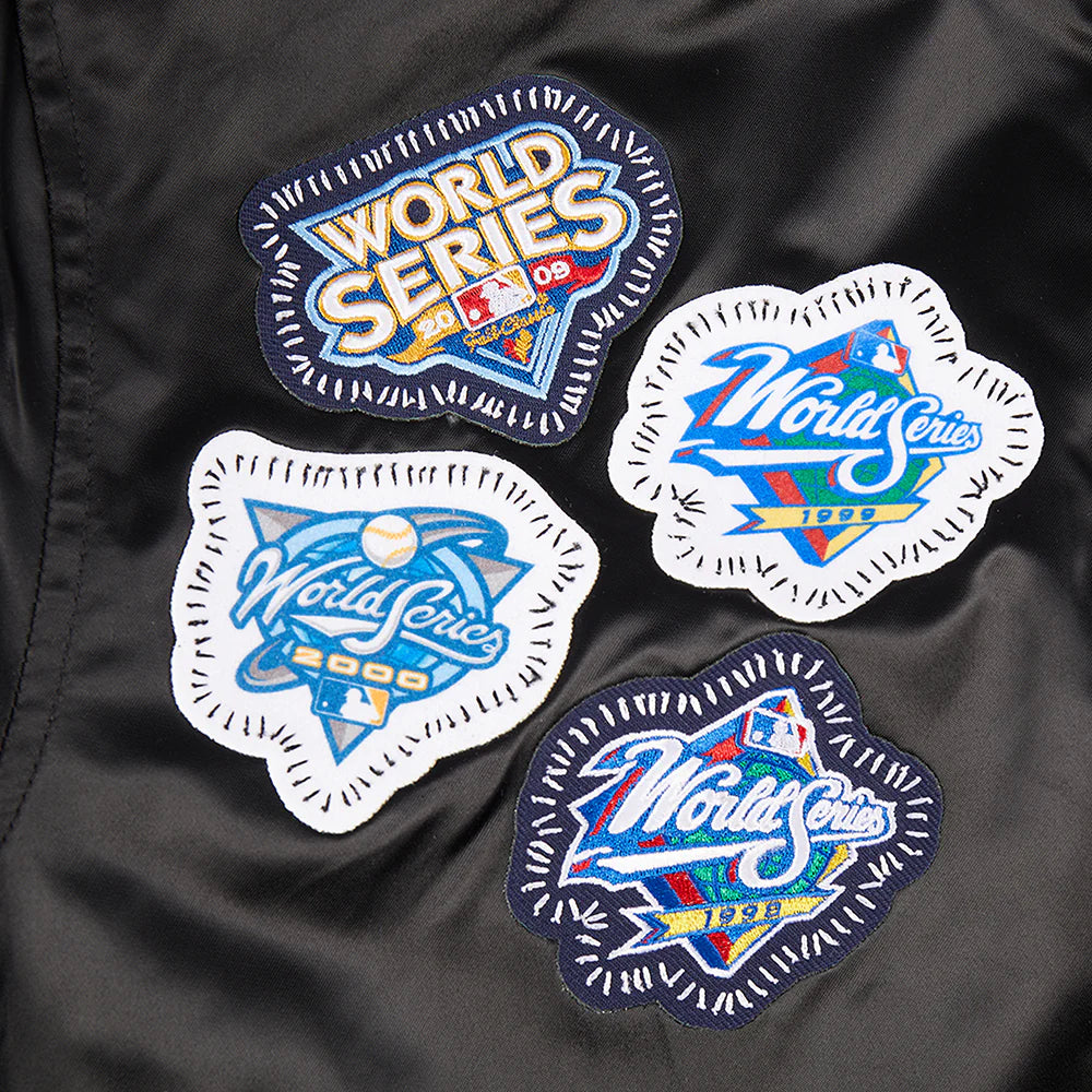 Veste en satin côtelé noir à coutures apparentes pour homme New York Yankees MLB Pro Standard