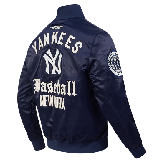 Veste en satin bleu marine Modern Originals pour homme, modèle Pro Standard de la MLB des Yankees de New York