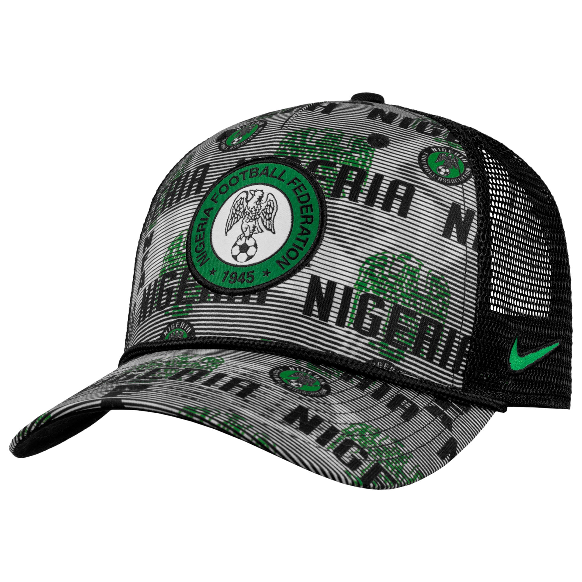 Nigeria National Team FIFA Nike Men's Black Rise Rope Trucker Adjustable Hat