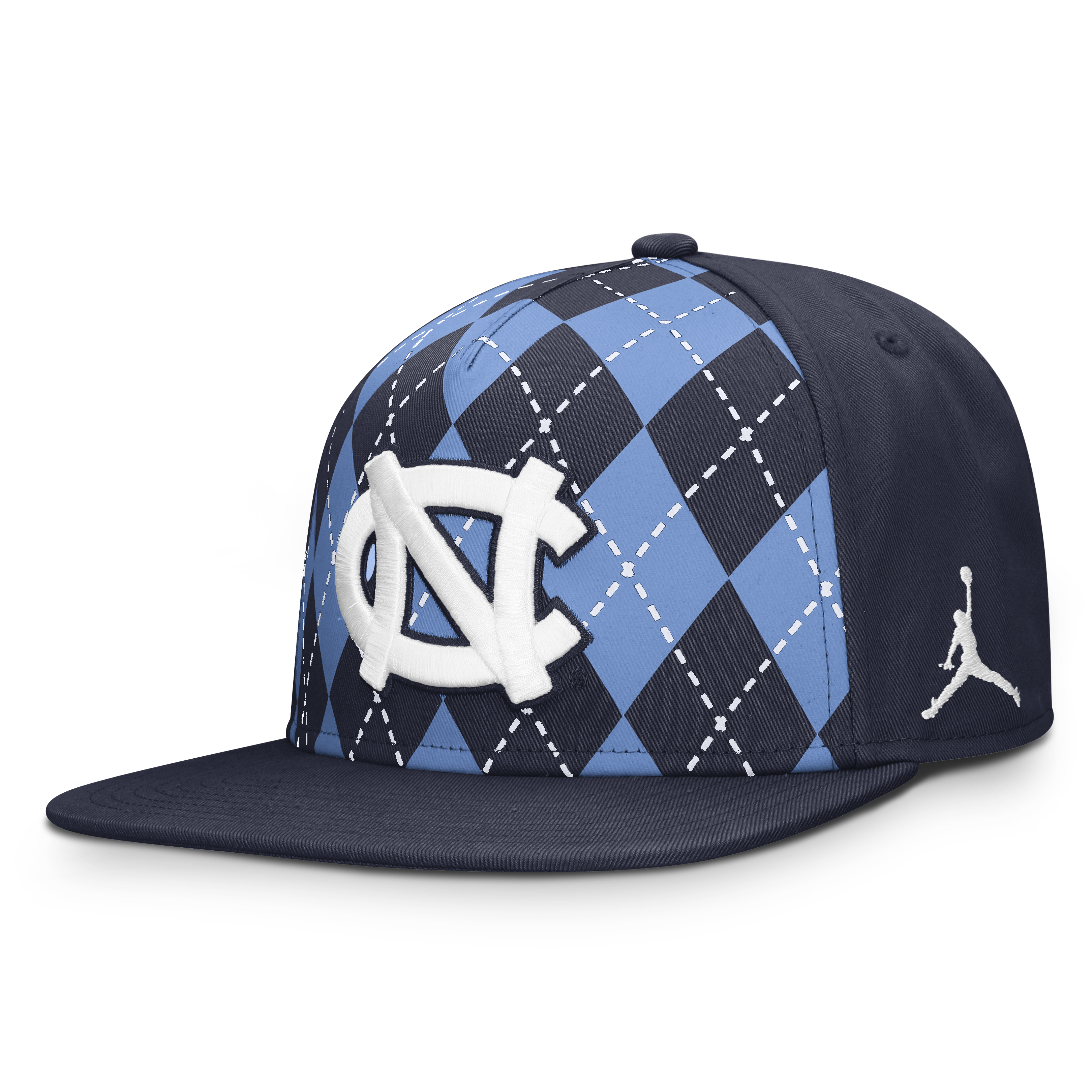 North Carolina Tar Heels NCAA Jordan Men's Navy Pro Argyle Snapback Hat