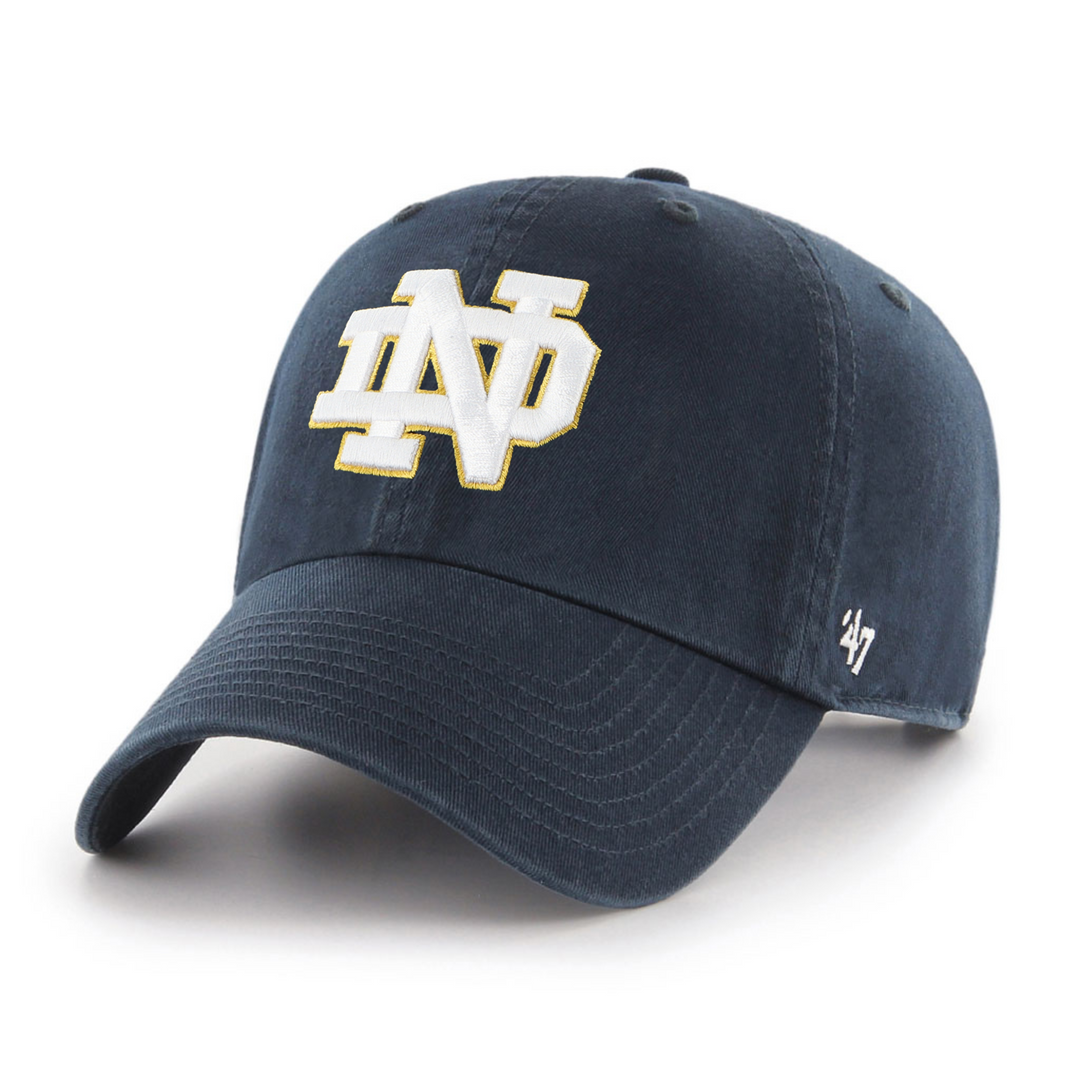 Notre Dame Fighting Irish NCAA 47 Brand Men's Navy Clean Up Adjustable Hat