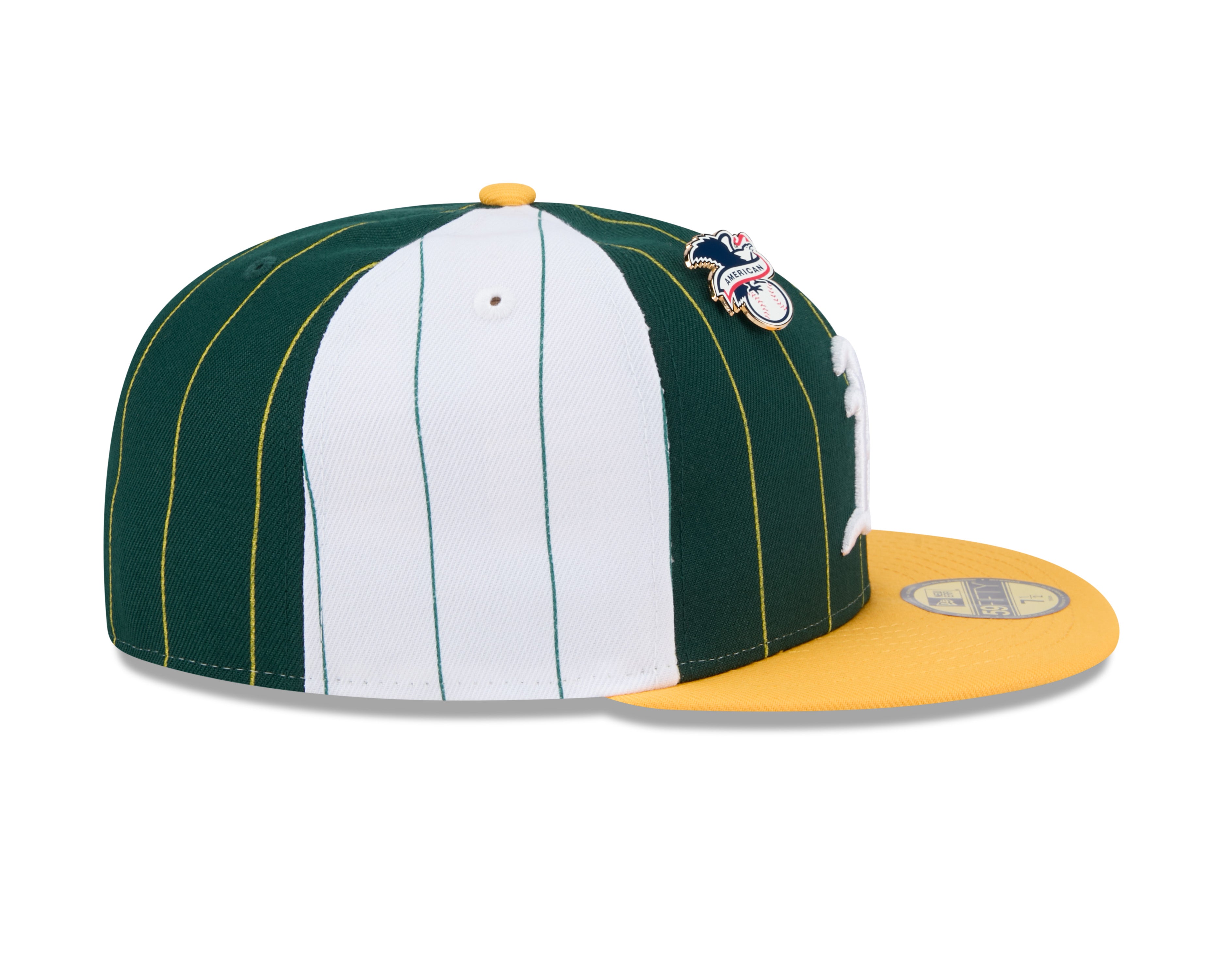Oakland Athletics MLB New Era Men's Green 59Fifty Two Tone Pinstripe Fitted Hat