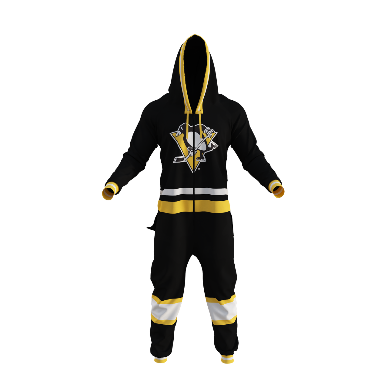 Pittsburgh Penguins NHL Hockey Sockey Men's Black Team Uniform Onesie