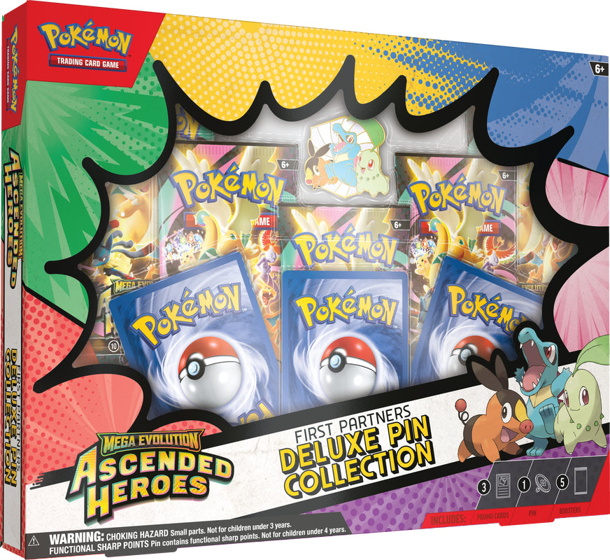 Boîte de collection de pin's deluxe Partenaires de départ – Héros ascendus – Méga-Évolution JCC Pokémon