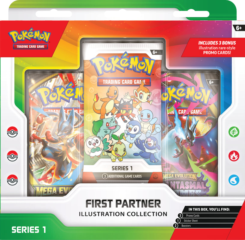 Pokémon TCG Mega Evolution First Partner Illustration Collection Box Series 1