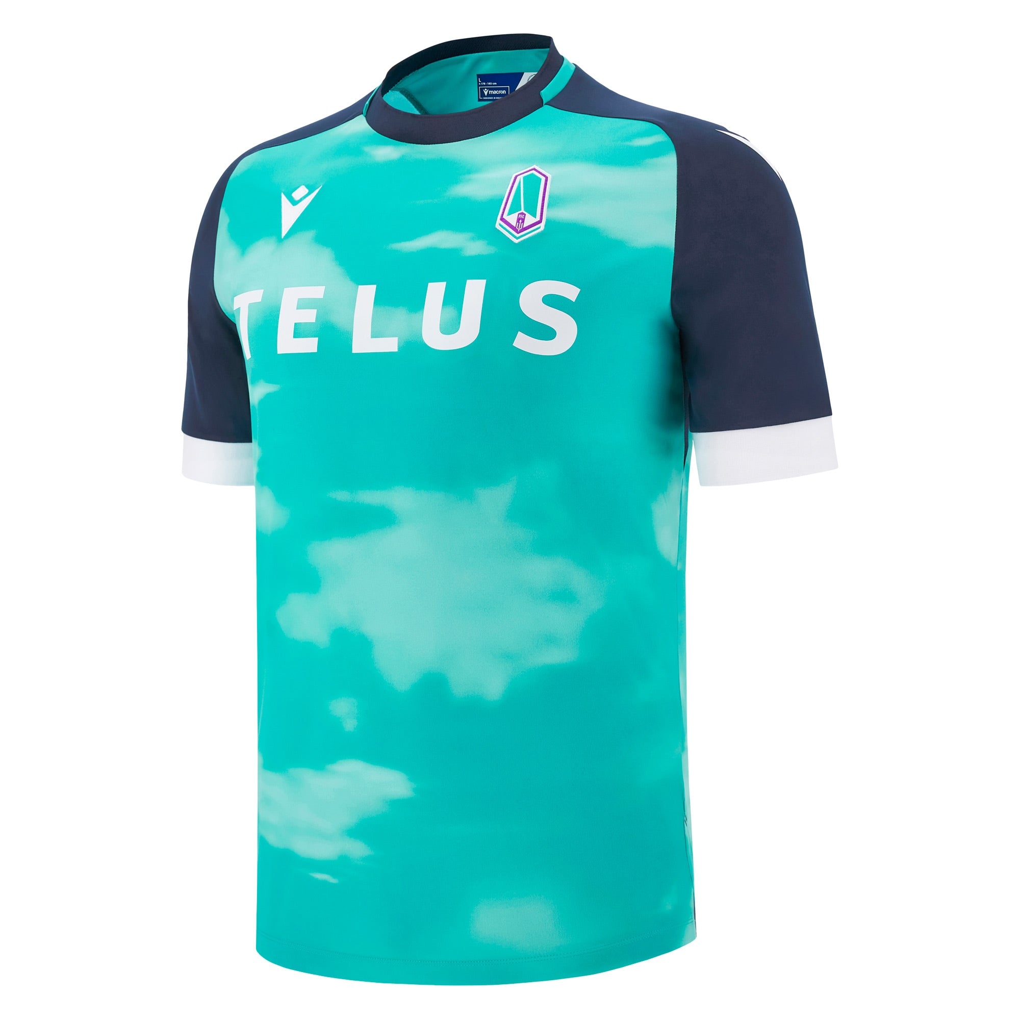 Maillot de match alternatif bleu sarcelle 2025/26 pour homme du Pacific FC CPL Macron