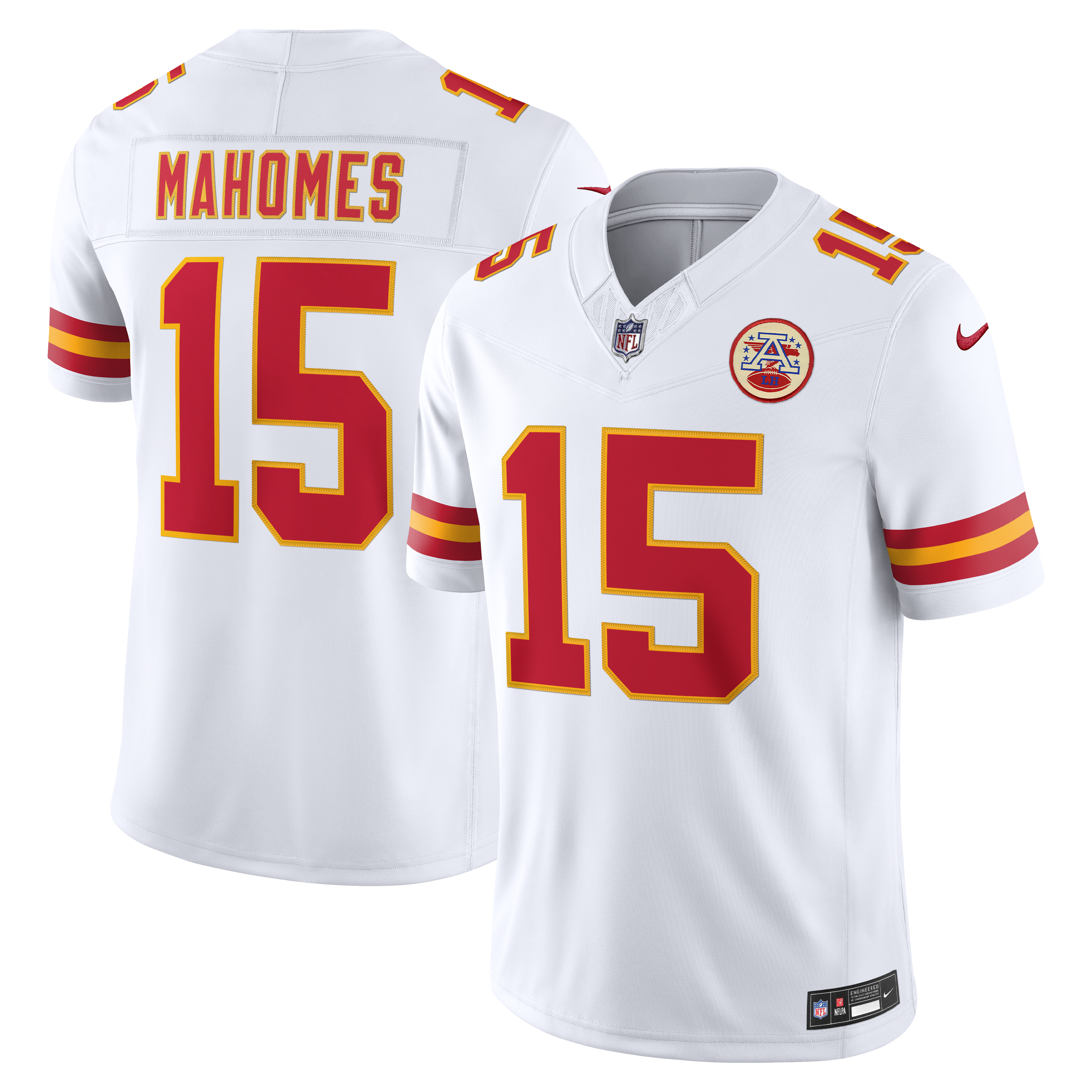Patrick Mahomes Kansas City NFL Nike Men's White Vapor F.U.S.E. Limited Player Sewn Jersey